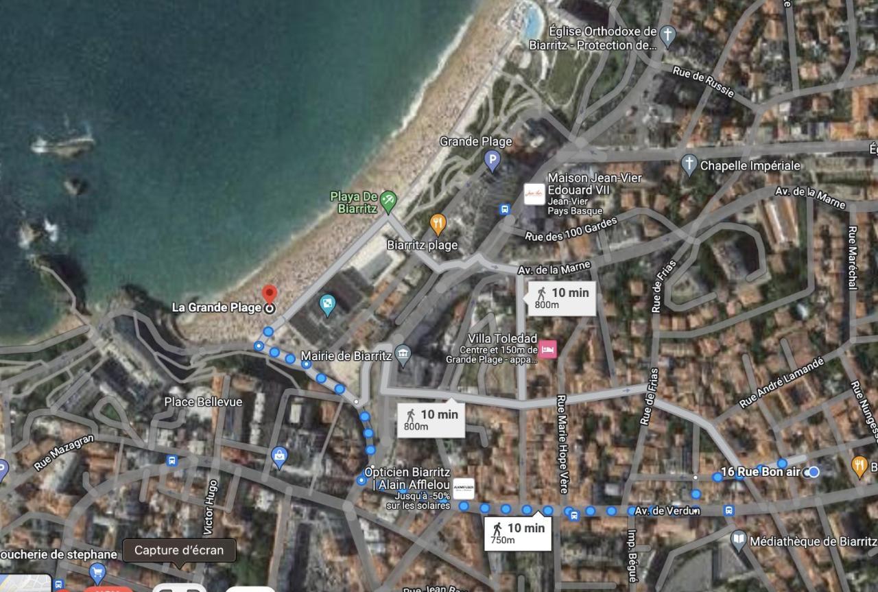 Biarritz Centre, Pres Avenue De Verdun, Cosy Apt 2 Pieces , Salon , Chambre Separe, Rue Tres Calme A 10 Minutes A Pied De La Grande Plage Eksteriør billede